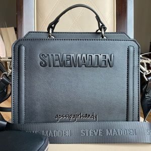 Steve Madden Black Bevelyn Crossbody Handbag